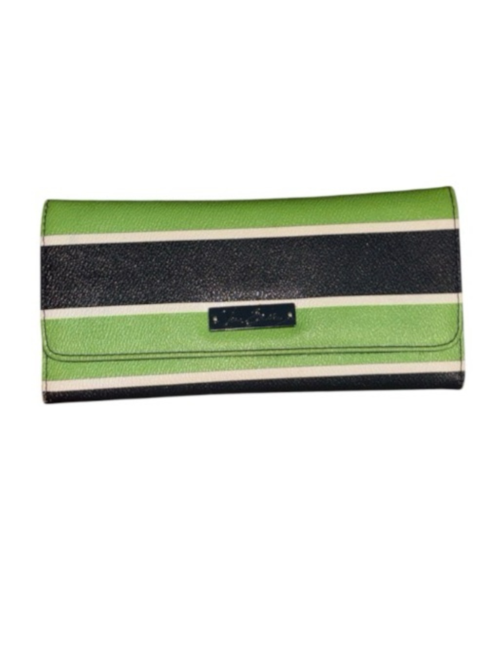 Vera Bradley tri-fold slim clutch wallet in the retired "Lucky Stripe"